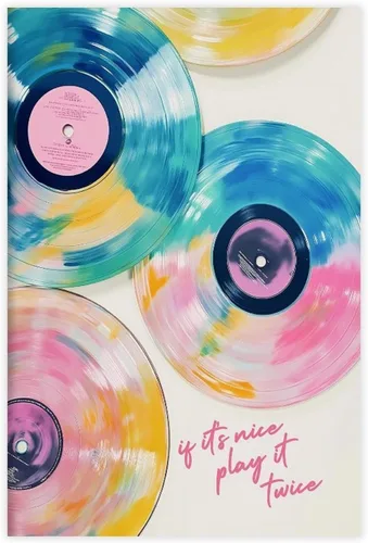 Vista 43 de YFET Tocadiscos vintage Y2K Room Flowers Pink Retro Music Lover Preppy Room - Póster artístico de pared y arte de pared, póster moderno