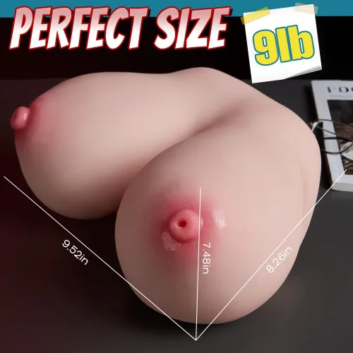 Vista 7 de Muñeca Sexual Realista con Pechos Grandes de 9 Libras para Hombres, Torso Sexual Realista de Silicona con Pezones, Juguete Sexual de Pecho Suave