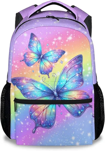 Vista 8 de Mochila para niñas, mochilas de unicornio para niños, bolsa de libros de 17 pulgadas para jardín de infantes primaria, preescolar, bonita mochila