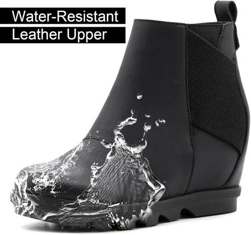 Vista 5 de Athlefit Botas de cuña cómodas para mujer