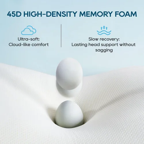 Vista 3 de AIRSKY Almohadas suaves de espuma viscoelástica, almohada para dormir de lado, almohada refrescante para dormir, certificada CertiPUR-US, inodora
