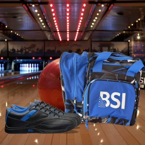 Vista 3 de BSI Mens Sport Shoe - Lightweight Leather Bowling Shoes with Smooth Slide Sole for Men