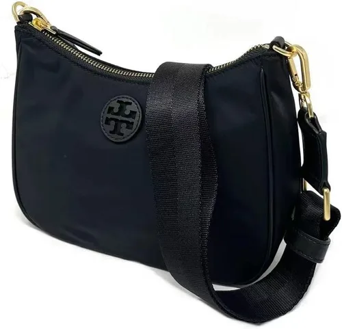 Vista 2 de Tory Burch Mini Hobo de Nylon Web en Negro, Negro