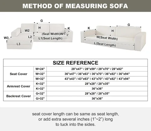 Vista 3 de vctops Fundas de sofá de jacquard geométrico de lujo para sofá de granja, funda neutra antideslizante para sofá seccional, funda suave y cálida