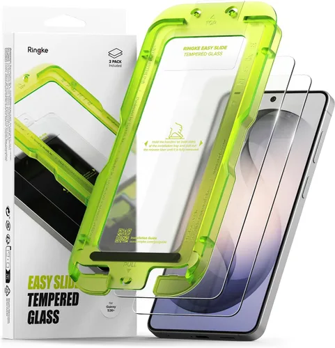 Vista 13 de Ringke Vidrio templado Easy Slide [súper fácil de instalar] compatible con Samsung Galaxy S24 FE, protector de pantalla, compatible con fundas