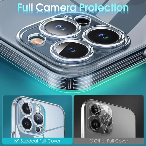 Vista 427 de Supdeal Funda cristalina transparente para iPhone 11, [No se amarillea] [Protección de la cámara] [Probado contra caídas de grado militar] Funda