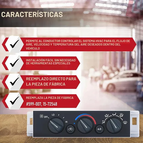 Vista 8 de Módulo de control de clima HVAC - Compatible con Cadillac, Chevrolet, GMC - Escalade, C1500, C1500 Suburban, C2500, C2500 Suburban, C3500 - Control
