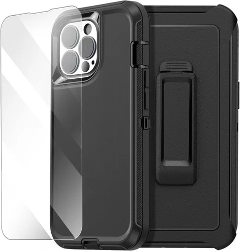 Vista 23 de AICase Funda para iPhone 14 Pro Max (6.7") con Protector de Pantalla de Vidrio, Protección contra Caídas de Servicio Pesado, Cuerpo Completo