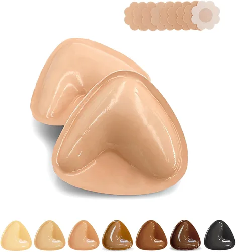 Vista 12 de Almohadillas de Sujetador Adhesivas de Doble Cara Insertos Volumen Ultra Instantáneo Push Up Sujetador Adhesivo para Mujeres Trajes de Baño Bikinis