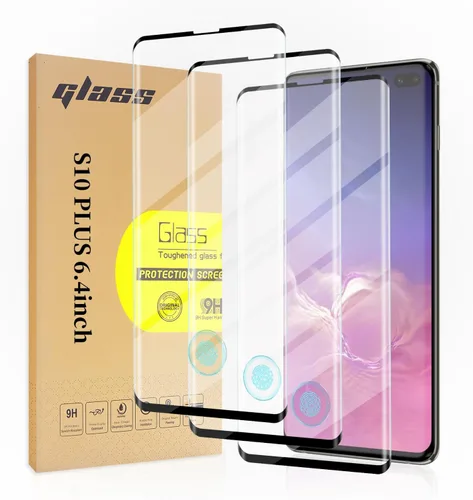 Vista 8 de Paquete de 3 protectores de pantalla de vidrio templado aplicables para Samsung Galaxy Note 10plus de 6.8 pulgadas, compatible con identificación