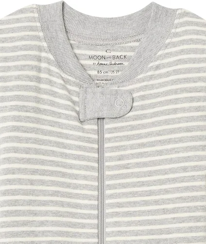 Vista 5 de Moon and Back by Hanna Andersson Pijama unisex de una pieza de algodón orgánico con pies de manga larga para bebés