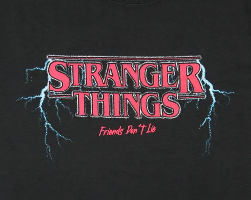 Vista 2 de Stranger Things - Camiseta con diseño de logotipo de Lightning Bolt para hombre