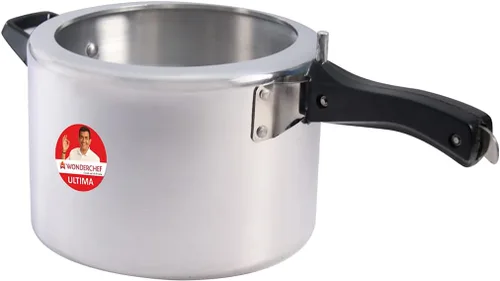 Vista 5 de Wonderchef Ultima - Olla a presión de aluminio con tapa interior, 2 cuartos de galón, color plateado
