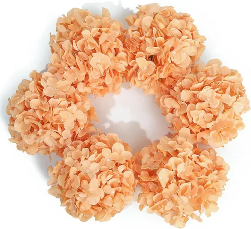 Vista 34 de DuHouse Hortensias artificiales de seda con tallos, hortensias falsas para bricolaje, centro de mesa de boda, decoración del hogar, paquete de 6