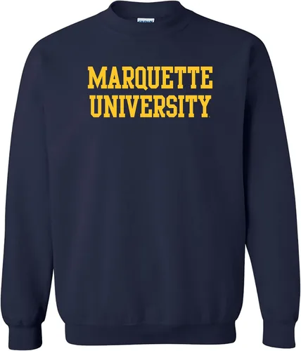 Vista 61 de UGP Campus Apparel NCAA Bloque Básico, Cuello Redondo Color del Equipo, Colegio, Universidad Cremalleras Akron Navy