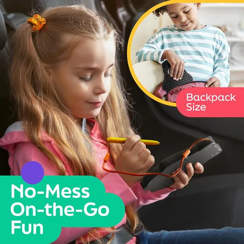 Vista 3 de AYNAT FUN Tablero de dibujo magnético para niños y niños pequeños con cuentas y lápiz óptico magnético, juguete de viaje magnético para actividades
