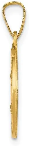 Vista 4 de IceCarats Colgante de cadena de oro amarillo macizo de 14 quilates con medalla de Santa Teresa