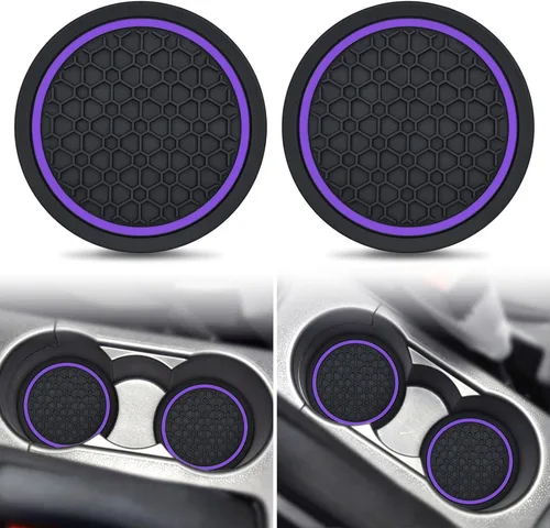 Vista 12 de Auprite Posavasos para tazas de coche, 2 unidades de 2.77 pulgadas Posavasos universales para portavasos de coche, alfombrillas antideslizantes