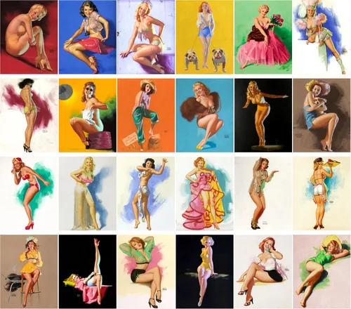 Vista 2 de PIXILUV Pinup Postal Pack 24pcs Vintage Pinup Sexy Girls Classic Sexy Girls