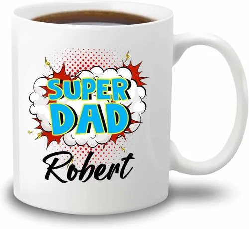 Vista 14 de Taza de café de cerámica personalizada para papá, taza de té blanca para feliz cumpleaños, taza de café para papá, taza de viaje con texto/foto