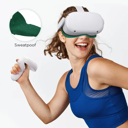 Vista 6 de KIWI design Almohadilla de silicona con protector de lente, accesorios de repuesto compatibles con Quest 2