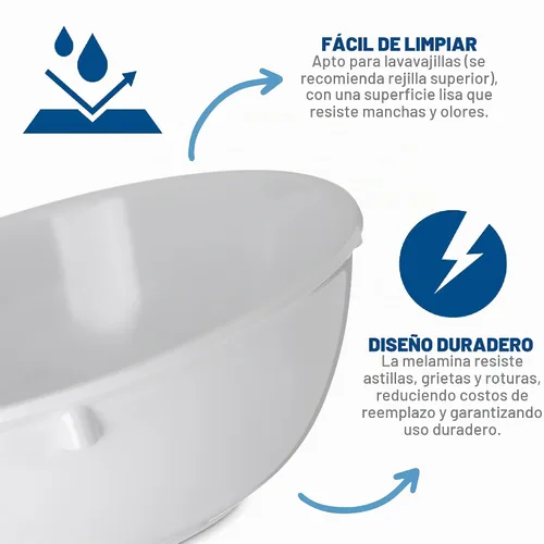 Vista 3 de Carlisle FoodService Products Dallas Ware - Cuenco de plástico reutilizable para bufés, hogar y restaurantes, melamina, 10 onzas, marrón tostado