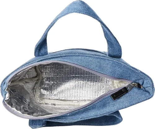Vista 5 de Skater KBCO3 Denim My Neighbor Totoro Ghibli - Bolsa aislante con bolsillo de corcho