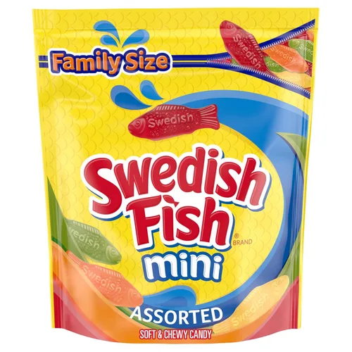 Vista 22 de SWEDISH FISH Caramelos suaves y masticables de limonada de frambuesa azul, caramelos a granel, bolsas de 12-3.59 onzas