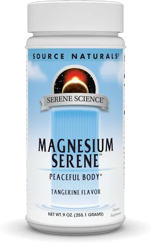 Vista 7 de Source Naturals Serene Science - Sereno de magnesio, cuerpo pacífico*, sabor a mandarina, 5 onzas en polvo