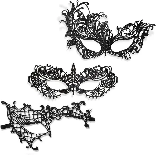 Vista 8 de MYMENU Máscaras de mascarada para mujer, de encaje, veneciano, Halloween, carnaval, para fiesta, disfraces, cosplay, Mardi Gras