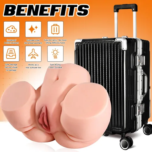 Vista 5 de BBW - Muñeca Sexual con Culo Grande, Juguetes Sexuales Masculinos con Equipaje, 36 Libras, Muñecas Sexuales Realistas de Mejillas Regordetas