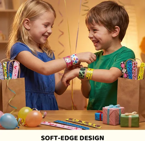 Vista 4 de LovesTown Pulseras para niños, 48 pulseras a presión para recuerdos