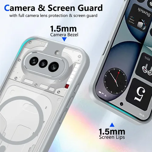 Vista 388 de Funda magnética transparente compatible con Xiaomi 17T, color negro 2 en 1 PC + TPU cubierta de teléfono a prueba de golpes, carcasa protectora