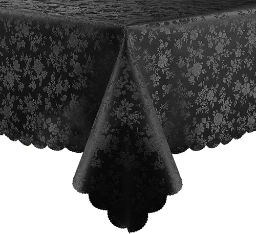 Vista 10 de Smiry Mantel cuadrado, mantel de vinilo resistente al agua, lavable, para cocina y comedor (azul bebé, 54 x 54 pulgadas)