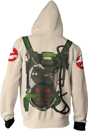Vista 2 de Chaqueta con capucha Ghost Buster Venkman para hombre, chaqueta con cremallera, abrigo cazador