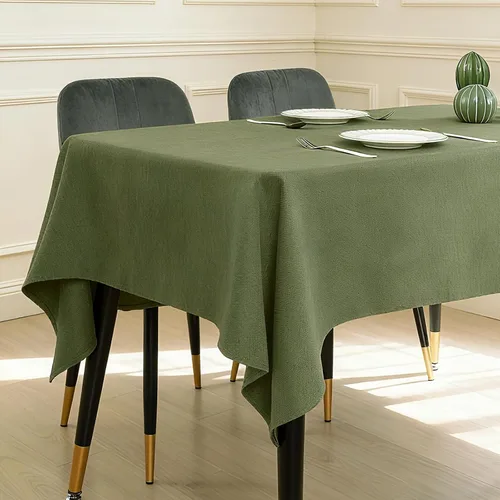 Vista 56 de BALCONY & FALCON Mantel Rectangular de Lino Sintético Impermeable Lavable Limpiable Cubierta de Mesa para Decoración de Mesa de Cocina Comedor