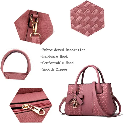 Vista 7 de Bolsos de mano para mujer de piel sintética de PU, bolso de hombro