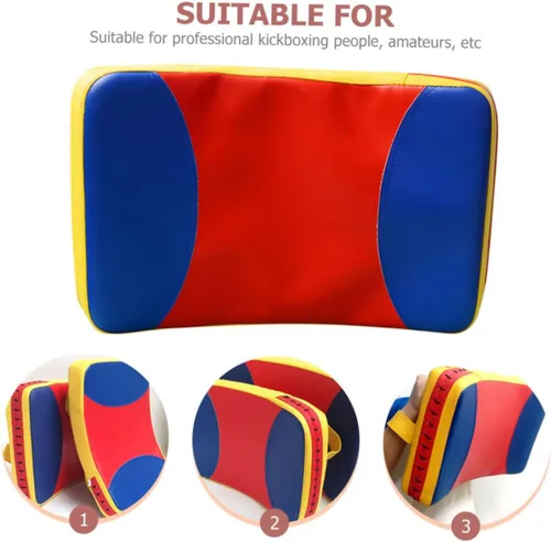 Vista 9 de Toddmomy Kickboxing Taekwondo Kick Protector de cuero Protector de zócalo de boxeo de boxeo de pared Kick Pad Kicking Strike Shield Pad Protector