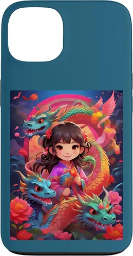 Vista 7 de Funda para iPhone 16 Chinese New Year of the Dragon 2024 Anime