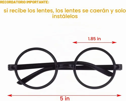Vista 2 de TUPARKA Gafas de mago sin lentes y tatuajes de rayo