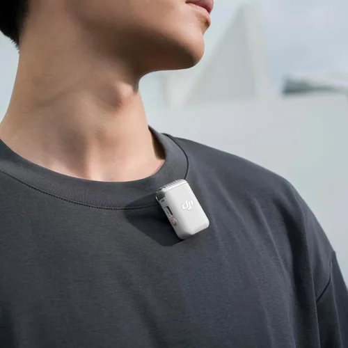 Vista 6 de DJI Transmisor Mic 2 (blanco perla), micrófono inalámbrico con cancelación inteligente de ruido, grabación interna de 14 horas, batería de 6 horas