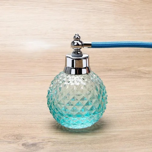Vista 6 de Coolrunner Crystal Art - Botella de spray larga recargable estilo vintage, atomizador de perfume (3.4 fl oz) (azul)