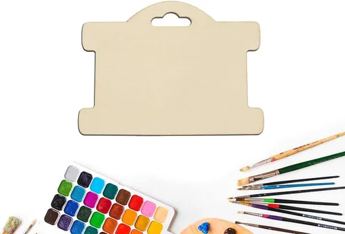 Vista 3 de Tarjeta de exhibición de joyas, etiquetas de madera, tarjetas de exhibición de pulseras, tarjetas de visualización en blanco, de madera sin