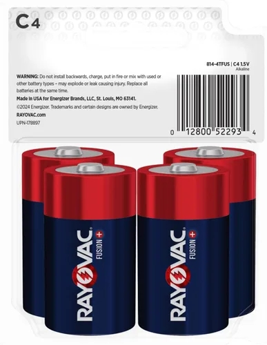 Vista 7 de Rayovac Baterías Fusion C (paquete de 4), pilas alcalinas C