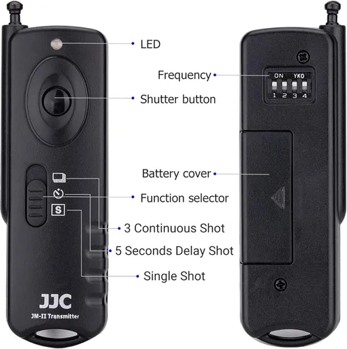 Vista 2 de JJC Control remoto inalámbrico de radio para Nikon Z6III Z6II Z7II Z5 Z6 P1100 P1000 Z7 D750 D780 D7500 D7200 D5300 D5600 D5500 D3300 D3200 D6 38 D6