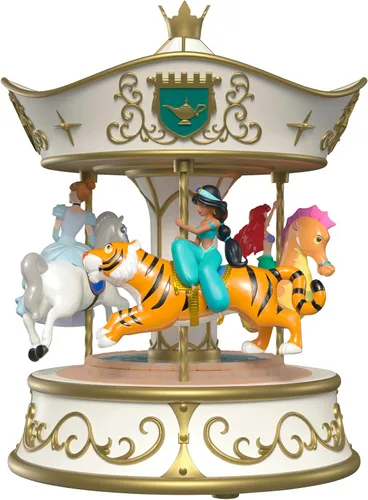 Vista 6 de Hallmark Keepsake Adorno navideño de princesa Disney (Dreams Go Round)