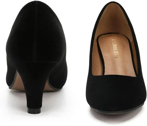 Vista 6 de Zapatos clásicos de tacón bajo con punta redonda para mujer