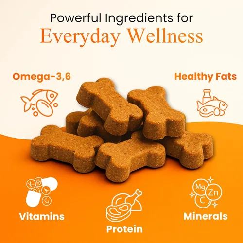 Vista 4 de Masticables multivitamínicos para perros – Apoyo articular + enzimas digestivas y probióticos – Multivitaminas masticables para perros – Vitaminas