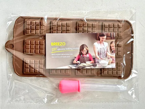 Vista 2 de Moldes de silicona para dulces de gofres, 3 moldes de chocolate pequeños de 12 cavidades, antiadherentes, reutilizables, moldes para hornear, moldes
