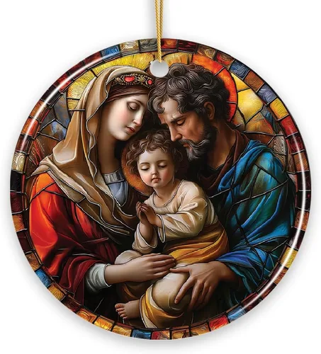 Vista 17 de Adornos de Navidad con temática religiosa, decoraciones de Natividad y Jesucristo